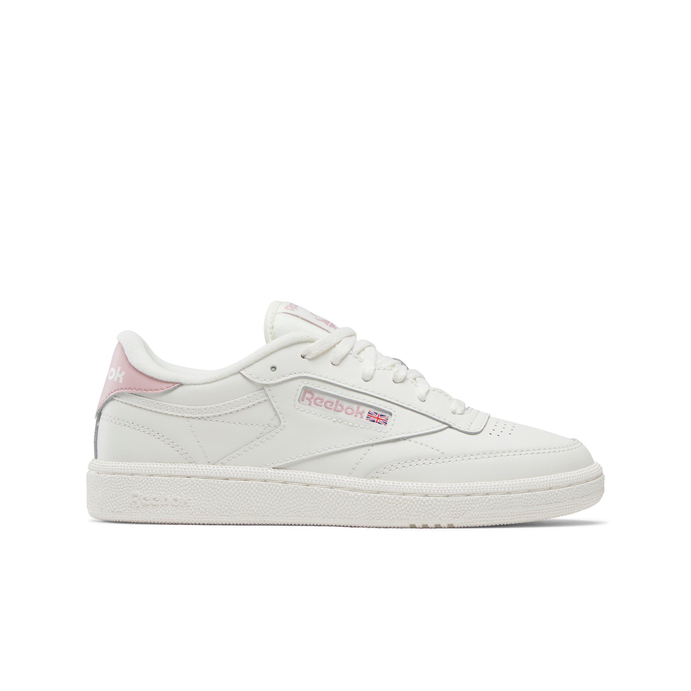 Reebok Club C "White/Pink" Grade School Girls' Shoe - WHITE/PINK